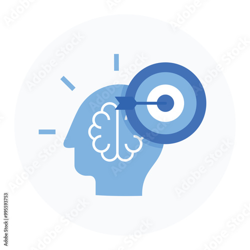 Intent Clarification Icon. Representing AI Intent Understanding. User Input Clarification. Contextual Analysis. System Understanding. Vector Editable icon.