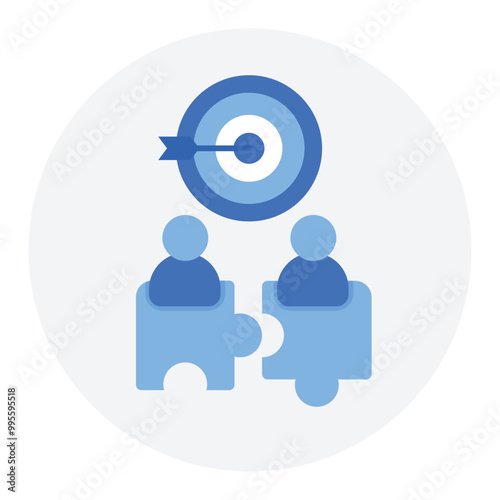 Intent Matching Icon. Representing AI Intent Detection. Natural Language Processing. User Intent Matching. Contextual Understanding. Vector Editable icon.