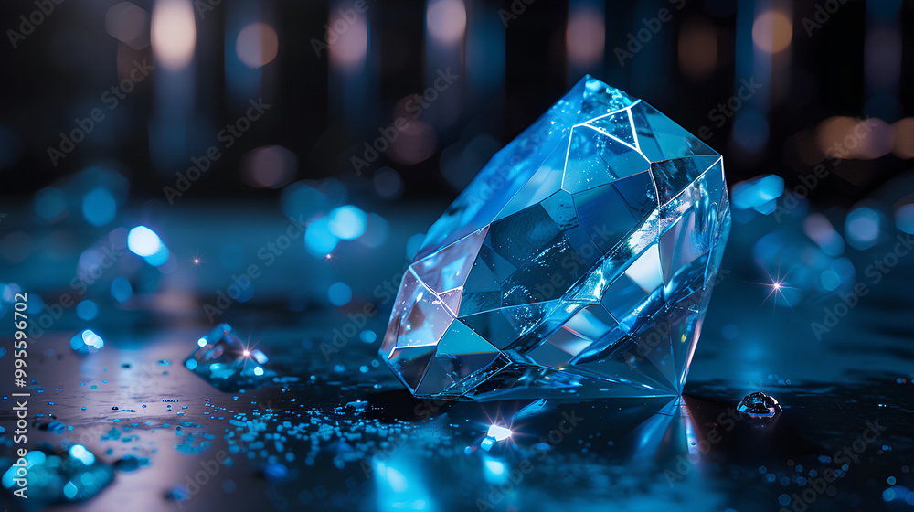Blue diamonds are expensive and sparkling Blue diamonds are expensive and sparkling
