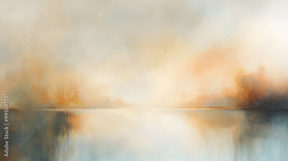 Dreamlike Abstract Landscape in Soft Colors Dreamlike Abstract Landscape in Soft Colors