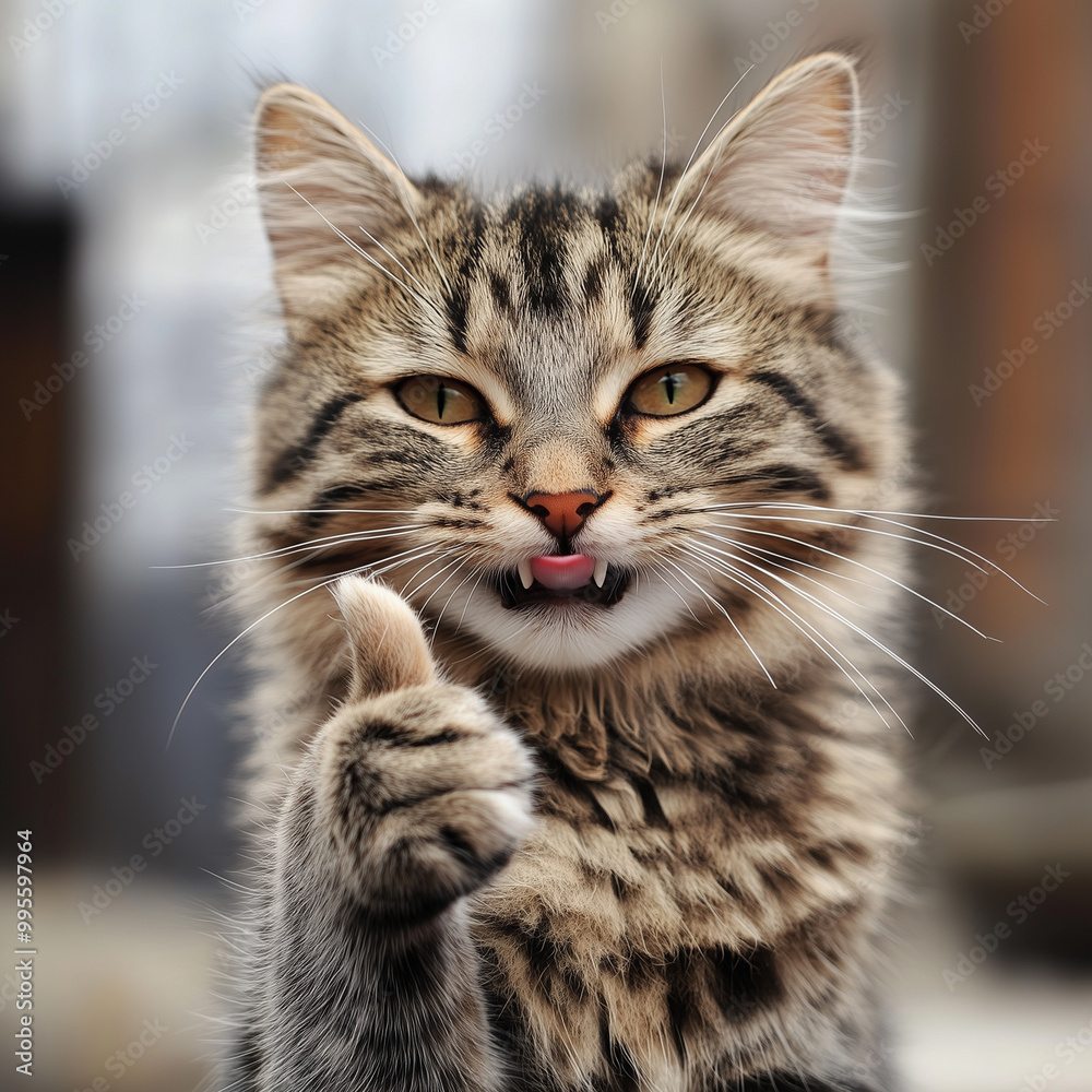 cute cat smile giving thumbs up cute cat smile giving thumbs up