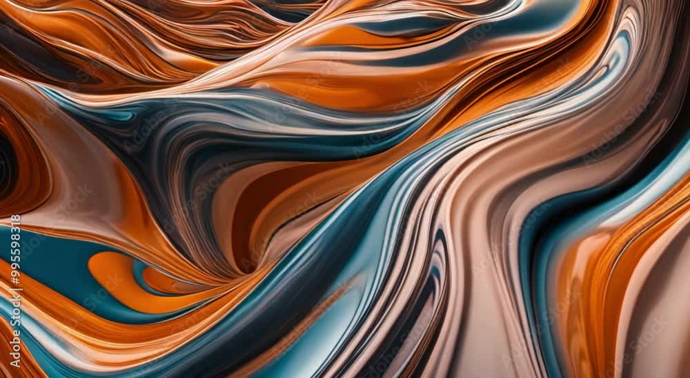 Modern Fluidity: Colorful Liquid Shapes in Motion