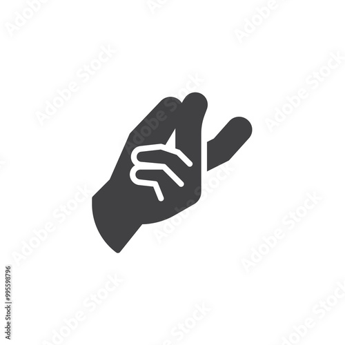 Hand snapping fingers vector icon