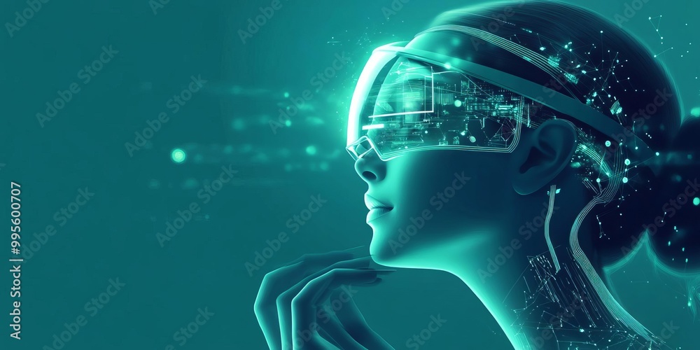 Fototapeta premium Graphic representations of artificial intelligence concepts