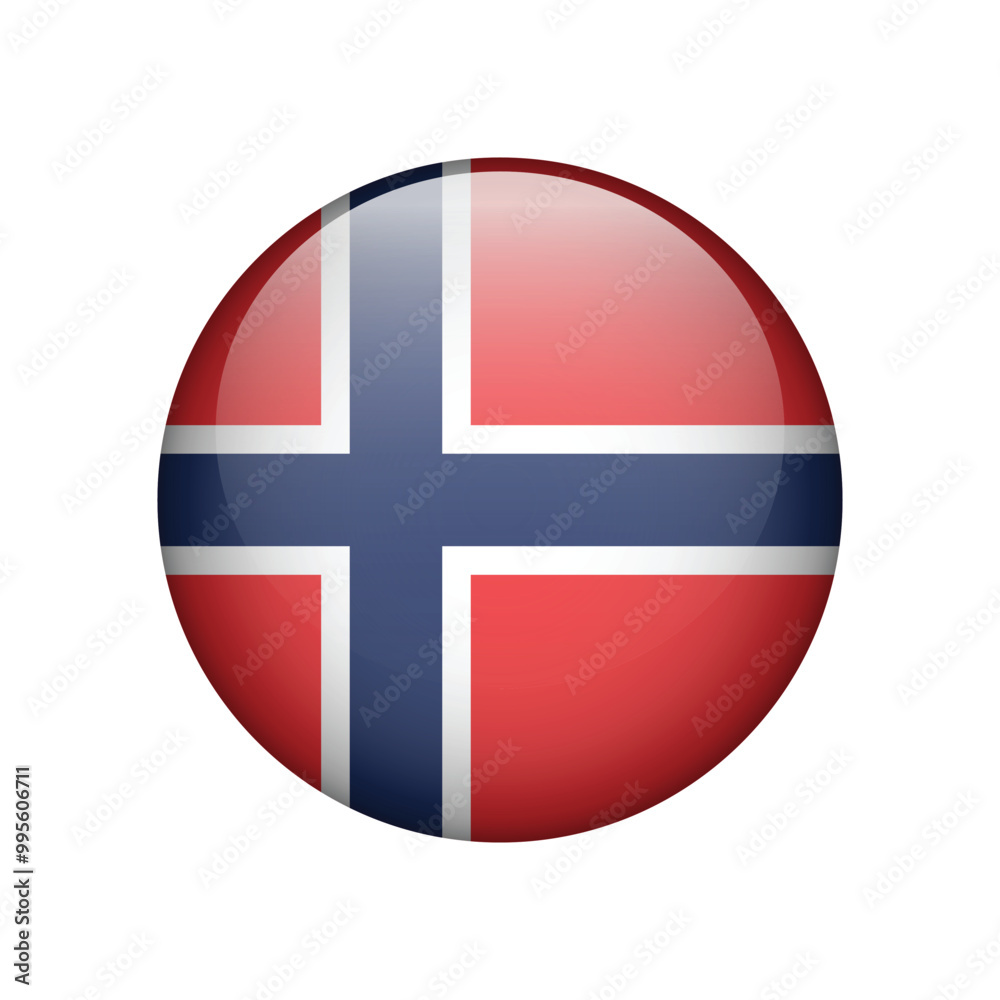 Norway flag icon. Isolated on white background vector illustration Norway flag icon. Isolated on white background vector illustration