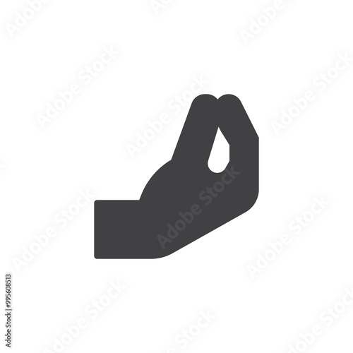 Hand showing a small pinch gesture vector icon