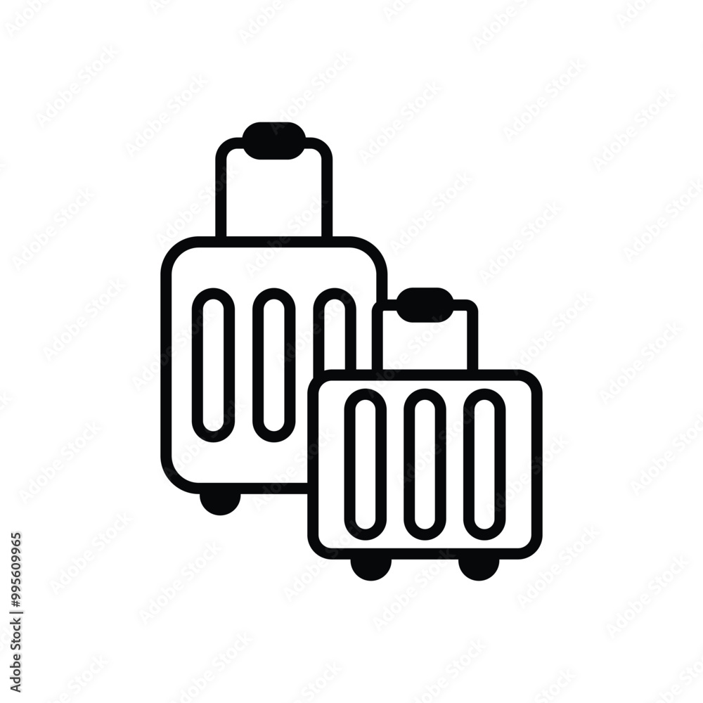 Travel Bag vector icon stoct illustration Travel Bag vector icon stoct illustration