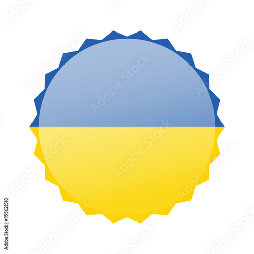 Ukrainian national flag. Ukraine symbol flag design. Vector illustration