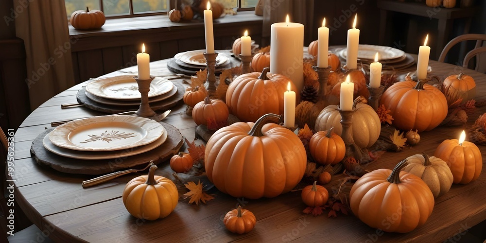 Illustration of Halloween table party theme Illustration of Halloween table party theme