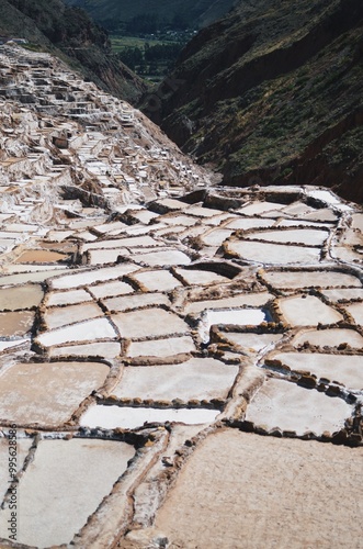 Stunning Aerial View of Maras Salt Mines in Peru