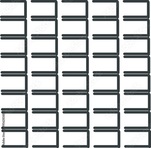 The pattern consists of repeating forks with their ends facing left.