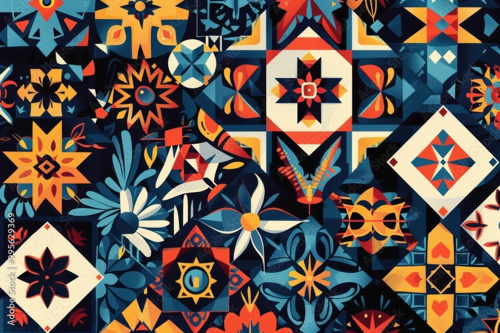 Abstract Ukrainian national background featuring soft curves and cultural designs..