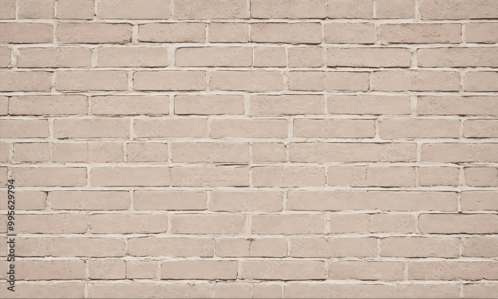 Obraz premium Beige brick wall texture background