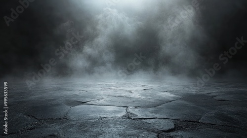 Wallpaper Mural Thick fog shrouds rocky ground at twilight, creating an otherworldly, mysterious atmosphere Torontodigital.ca