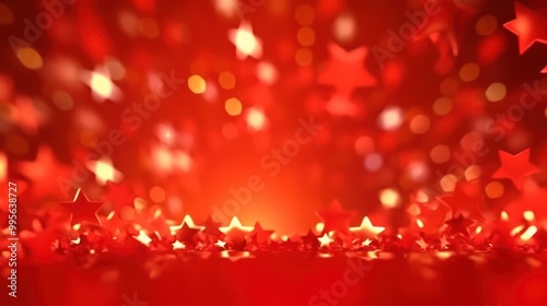 Red Starry Abstract Background