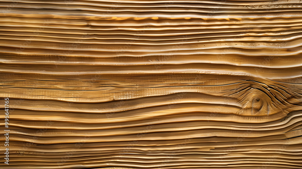 wooden linear relief and texture Wood background. Generative AI.