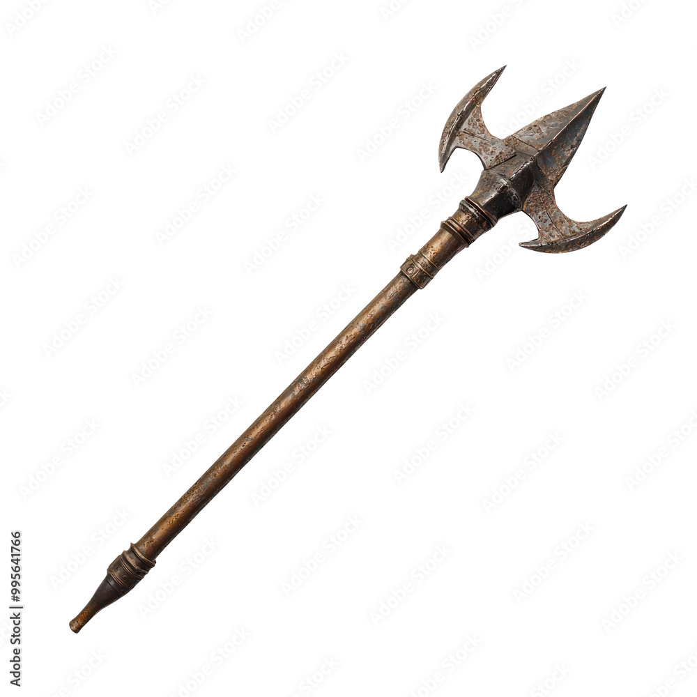 Fantasy weapon halberd. Isolated on transparent background. Fantasy weapon halberd. Isolated on transparent background.
