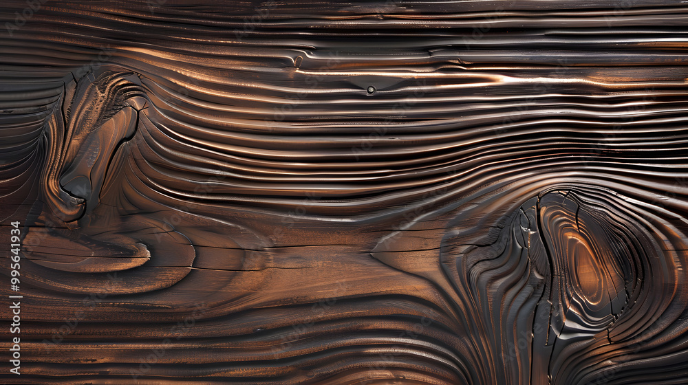 wooden linear relief and texture wooden background. Generative AI. wooden linear relief and texture wooden background. Generative AI.
