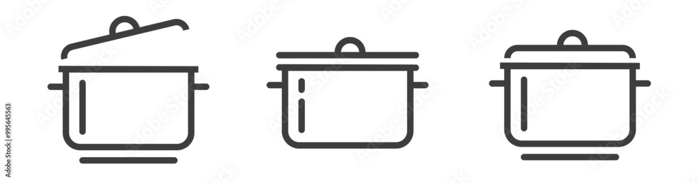 Cooking pan pot icon simple thin line stroke graphic illustration set, kitchen saucepan open closed outline silhouette pictogram design, kitchenware image clip art isolated cut out sign
Cooking pan pot icon simple thin line stroke graphic illustration set, kitchen saucepan open closed outline silhouette pictogram design, kitchenware image clip art isolated cut out sign