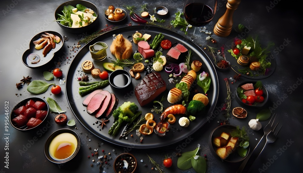 food elegant expensive dish plate dark black gourmet dinner chef food elegant expensive dish plate dark black gourmet dinner chef
