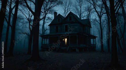 haunted house in the woods