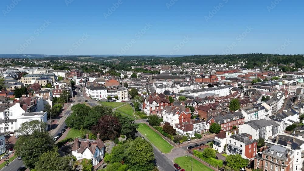Tunbridge Wells Kent UK drone,aerial blue sky summer Tunbridge Wells Kent UK drone,aerial blue sky summer