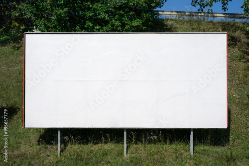 24 sheet Blank billboard as a mock up near highway for design presentation  
