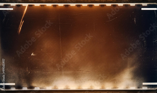 Overexposed noisy film frame with heavy noise, dust and grain. Abstract old film background