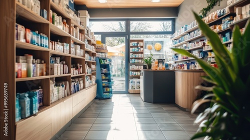 Shelves Full of Products in a Modern Grocery Store