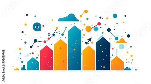 Iconic Bar Chart Capturing Business Growth and Financial Insights