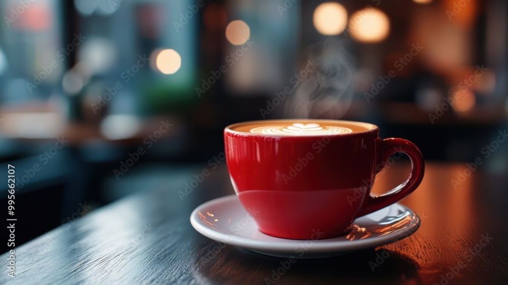 Obraz premium The Red Coffee Cup