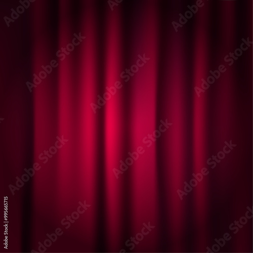 Red curtain. Realistic luxury curtain vector illustration.