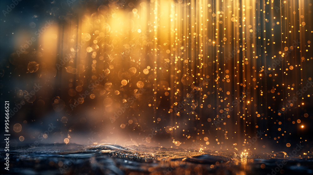 Elegant black and gold abstract background with sparkles, luxury Christmas background. Generative AI Elegant black and gold abstract background with sparkles, luxury Christmas background. Generative AI