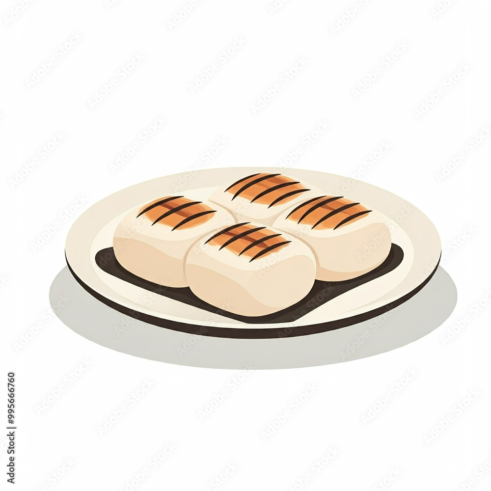 Grilled mochi. Grilled mochi.