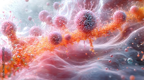 Detailed Diagram of Disease Progression Pathway Molecular and Cellular Processes Involved