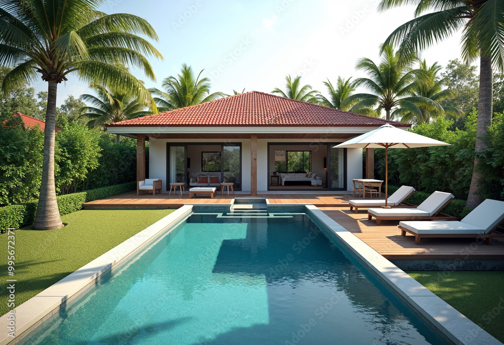 Fototapeta premium hotel swimming pool