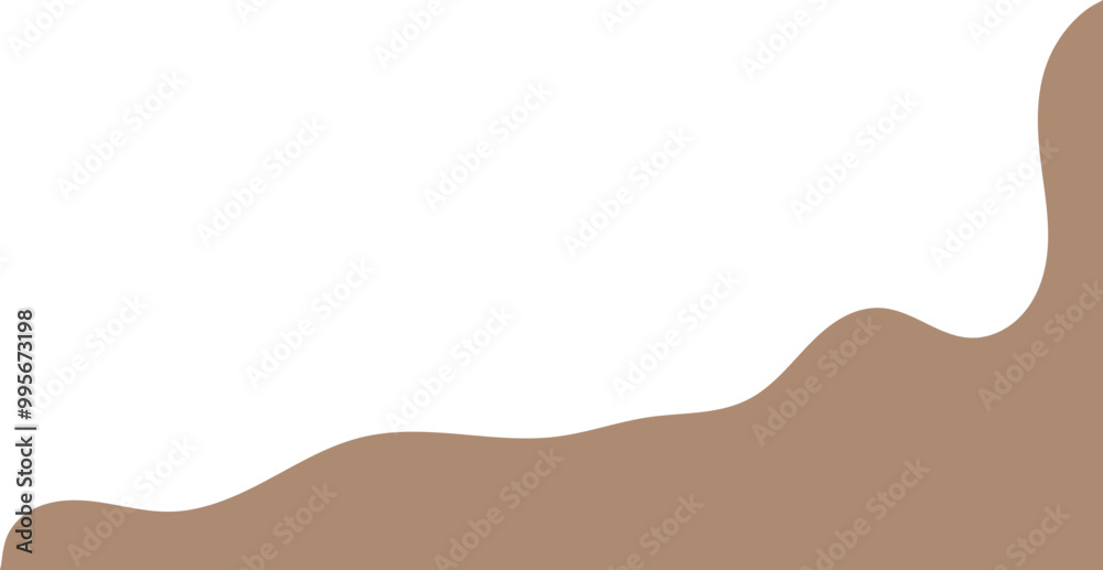Brown wavy corner suitable for background, layout, banner. Fluid corner illustration Brown wavy corner suitable for background, layout, banner. Fluid corner illustration