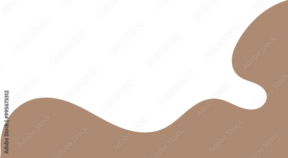 Brown wavy corner suitable for background, layout, banner. Fluid corner illustration Brown wavy corner suitable for background, layout, banner. Fluid corner illustration