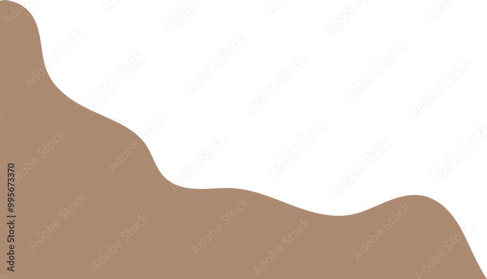 Brown wavy corner suitable for background, layout, banner. Fluid corner illustration Brown wavy corner suitable for background, layout, banner. Fluid corner illustration