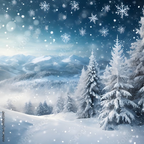 눈 내리는 겨울 풍경 (a snowy winter scene)