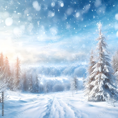 눈 내리는 겨울 풍경 (a snowy winter scene)
