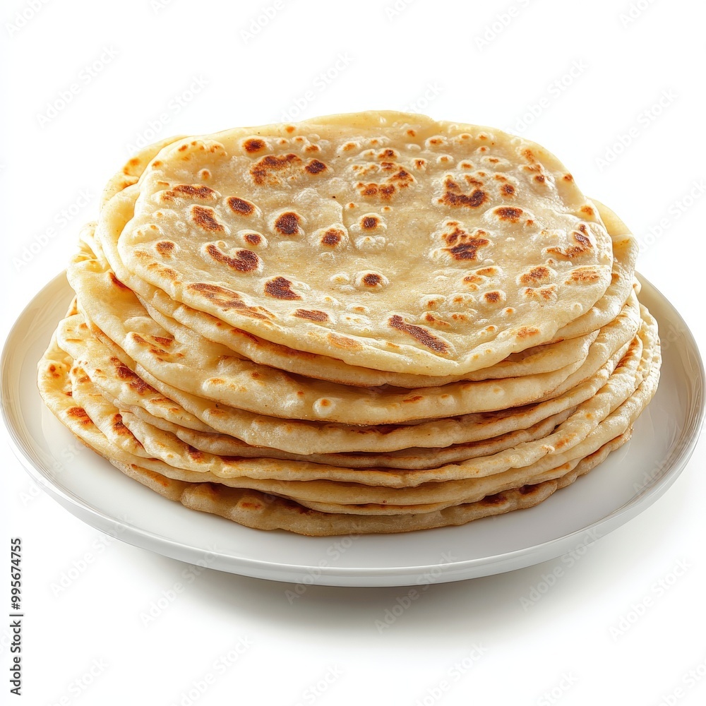 A stack of traditional Indian flatbread parathas A stack of traditional Indian flatbread parathas