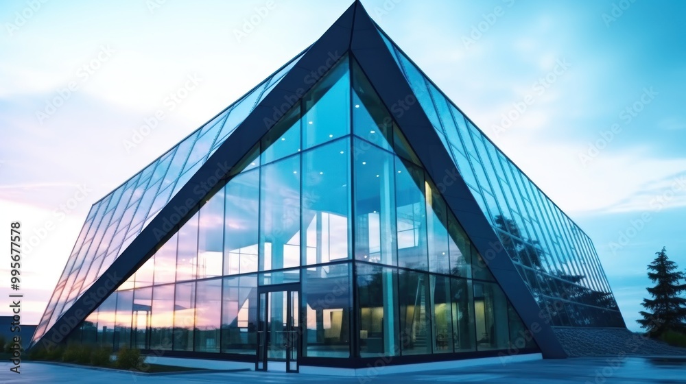 Fototapeta premium Modern Glass Facade Architecture