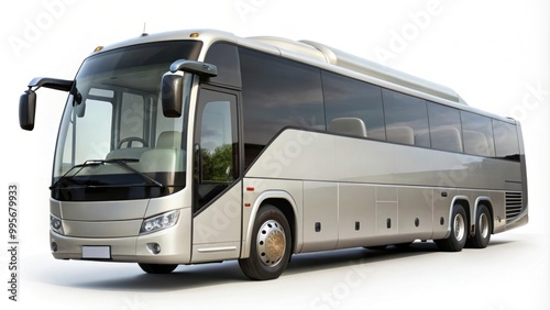 Big touristic coach bus for comfortable trip isolated on background, tourism, coach bus, travel, comfortable, luxury