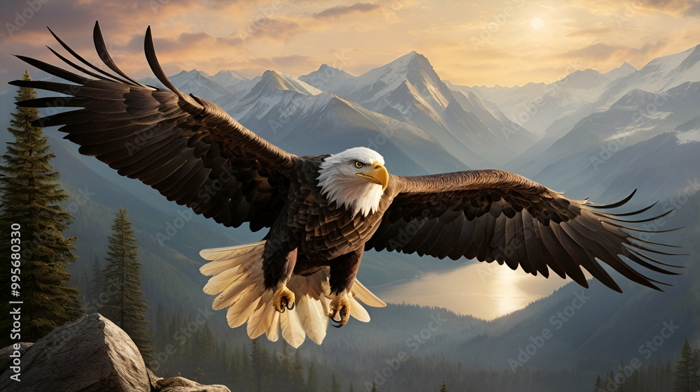 Fototapeta premium eagle in flight