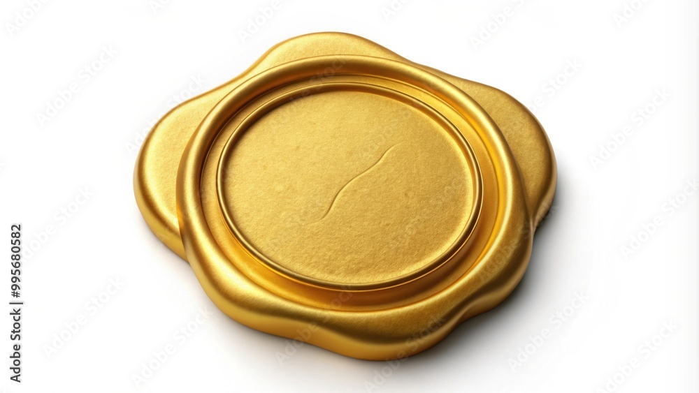 A golden wax blank seal for personalizing documents or invitations, luxury, wax seal, blank, gold, elegant, decoration, letter A golden wax blank seal for personalizing documents or invitations, luxury, wax seal, blank, gold, elegant, decoration, letter