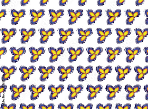 yellow blue leaf pattern design