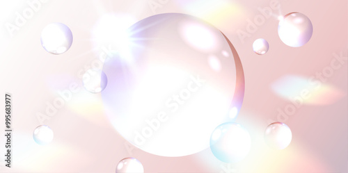 Image of sparkling water droplets and light水滴B2