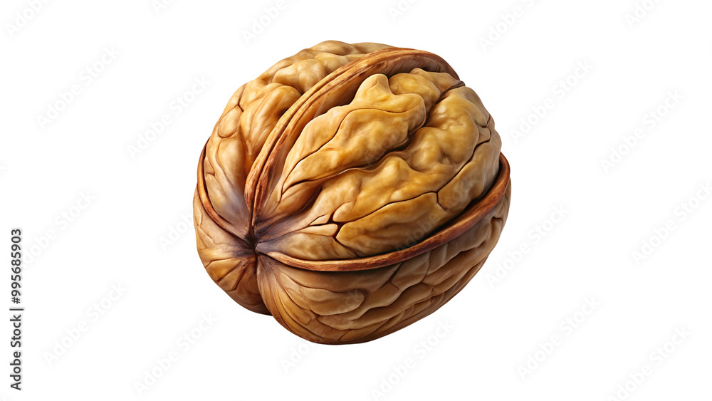 Walnut on a White and PNG Background Walnut on a White and PNG Background