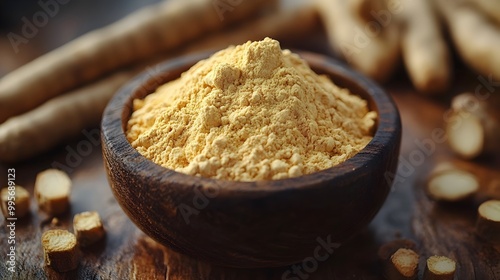 Detailed Ashwagandha Root Extract Powdered Superfood for Stress Relief and Energy Boost photo